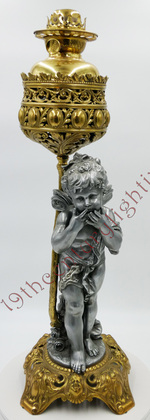 Jumbo “Blowing Kisses” Cherub Banquet Lamp