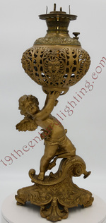 Jumbo “Dolphin” Cherub Banquet Lamp