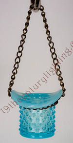 Opalescent Hobnail Top Hat Burnt Match Holder