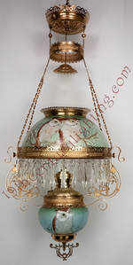 “Great Horned Owls” Hanging Lamp