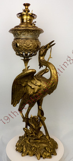 EXTREMELY RARE
KING HERON BANQUET LAMP
