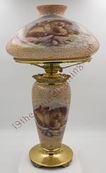 Jumbo Open-Shade Parlor Lamp with Lions