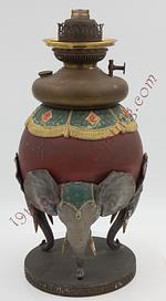 Extremely Unusual Elephant Banquet Lamp