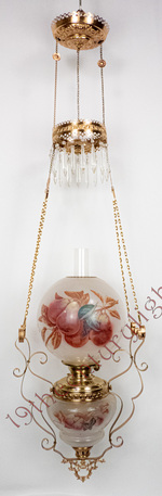 EXTREMELY RARE PITTSBURGH GWTW HANGING LIBRARY LAMP