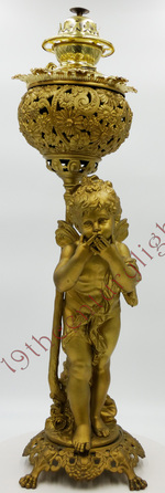 Jumbo “Blowing Kisses” Cherub Banquet Lamp